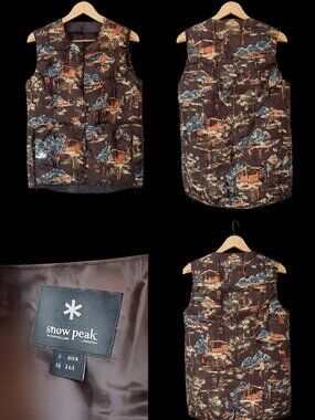 *RARE* Snow Peak 2017 Middle Down Vest Camp Print